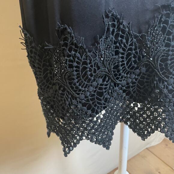 Laundry by Design Black Silk Slip Beaded Dress. Size 6. Great condition. - Picture 3 of 5